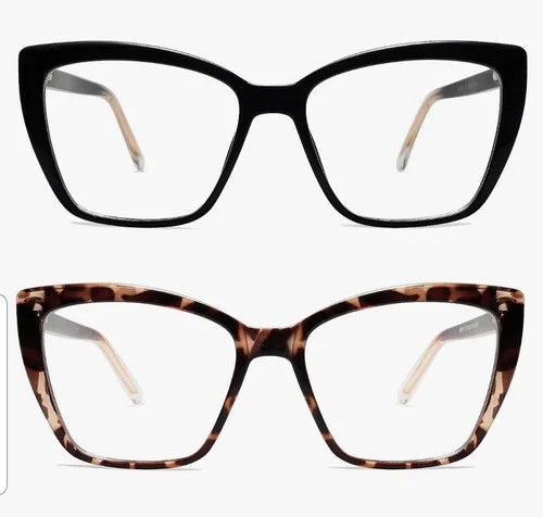 AMOMOMA Oversized TR90 Reading Glasses Women, Trendy Cat Eye-Black Tortoise 2pk 2