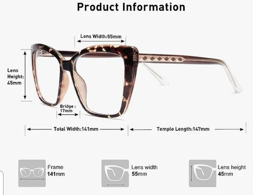AMOMOMA Oversized TR90 Reading Glasses Women, Trendy Cat Eye-Black Tortoise 2pk 4