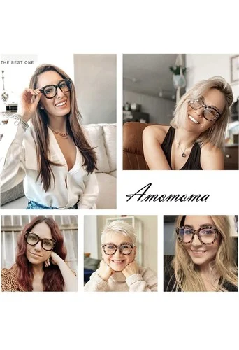 AMOMOMA Retro Oversized Reading Glasses for Women Blue Light 3