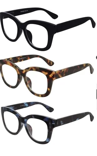 AMOMOMA Retro Oversized Reading Glasses for Women Blue Light 4