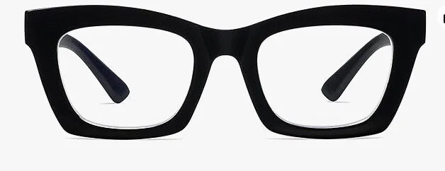NEW Amomoma BLACK trendy Oversized Blue Light Filter Readers 1.5 Strength Retro